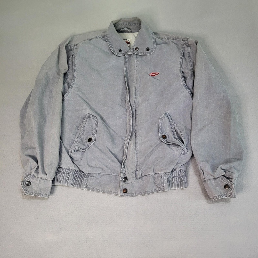 VTG Tonkin Inc Peterbilt Jacket Full Zip Gray‎ Truck Embroidered Logo Size S